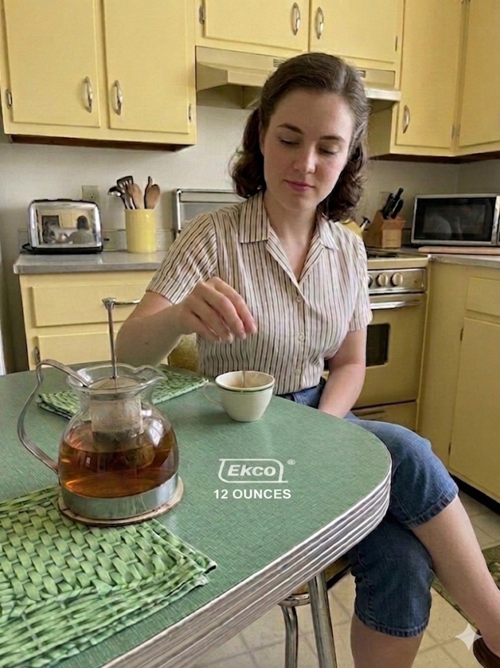 1950s Ekco Teakoe Teabagger Teapot 12 oz (6610-2) MCM